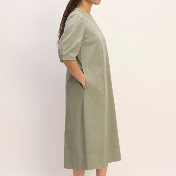 *NWT* Cotton Short-Sleeve Puff Midi Dress - Picture 3 of 4